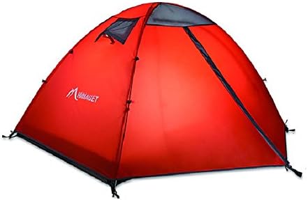 HIMAGET 2 Person Portable Waterproof Camping Easy Setup Lightweight Backpacking Expedition Tent For Outdoor Activities (Orange)