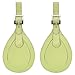 Travelon Bright Color Large Leather Heavy Duty Luggage ID Travel Tags with Adjustable Buckle Strap and Name Card Tag Easy to Identify, Lime Green (Pack of 2)