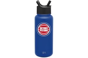 Simple Modern Officially Licensed NBA Water Bottle with Straw Lid Insulated Stainless Steel Thermos Gift | Summit Collection | 32oz