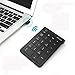 Wireless Numeric Keypad, Jelly Comb Ultra Slim Wireless 22-Key Number Pad Financial Accounting Data Entry for Laptop, PC, Tablet Surface pro and More-Black