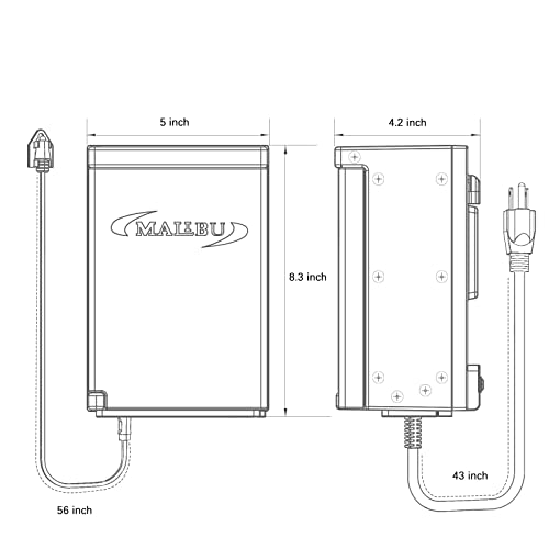 Malibu Low Voltage Landscape Transformer 300W Low Voltage Landscape