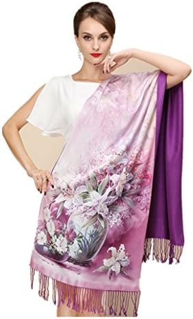 Silk Scarves Thick Autumn and Winter Scarves Female Long Section of Double-sided Brushed Scarf (ZHENGYANG-20)