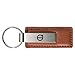 Volvo Logo Keychain Brown Leather