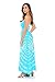Riviera Sun 21611-TW-2X Strapless Tube Maxi Dress/Summer Dresses Turquoise/White