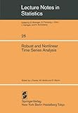 Robust and Nonlinear Time Series Analysis, , 038796102X