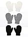 Satinior 3 Pairs Toddler Magic Stretch Mittens Little Girls Soft Knit Mitten Baby Boys Winter Knitted Gloves,1-4 Years Size (Gray, White and Black)