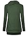 Miusey Autumn Sweaters for Women, Ladies Turn Down Button Collar Raglan Sleeve Banded Hem Pockets Warm Loose Pullover Tunic Top Shirt Juniors Long Sleeve Cowl Oblique Oversize Tops Neck Green XXL