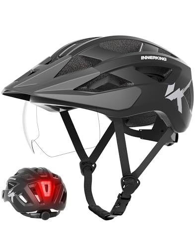 InnerKing Fahrradhelm Herren Damen Leichte Fahrradhelm mit LED Licht