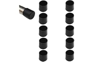 QLXHBOT Round Rubber Hole Plugs 3/4" (19 mm), Vinyl End Cap, Black Rubber Caps for Metal Tubing, Fences, Glide Protection 10Pcs