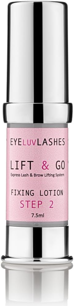 Lash Lifting Brow Lamination Fixing Lotion Step 2 Bottle Vegan Cruelty Free Eyeluvlashes FIXING LOTION STEP 2 (7.5ML AIRLESS PUMP BOTTLE)