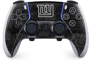 Skinit Decal Gaming Skin Compatible with PS5 DualSense Edge Pro Controller - Officially Licensed NFL New York Giants Black & White Design