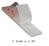 Dual Lock Replacement E-ZPass Mounting Strips, Clear, 1 Inch x 1 Ft Roll - Cut Down to Your Preferred Size