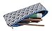 Blue Panda Cute Floral Zipper Pencil Makeup Pouch Bags, 9 x 4 Inches