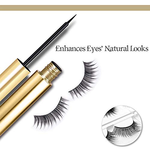 Magnetic Eyeliner and Magnetic Eyelash Kit, No Glue Reusable Silk False Lashes, Magnetic Eyelash Kit With Mirror and Tweezers