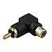 OCR Right Angle RCA Male to RCA Female Adapter Gold Plated 10Pcs