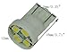 Cutequeen 10PCS LED Car Lights Bulb White T10 2835 4-SMD 160 Lumens 194 168 (pack of 10)