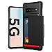Galaxy S10 5G Case, VRS Design Slim Premium Wallet Case Card Holder Shockproof [Damda Glide Shield] [Matte Black] Reinforced Corners Compatible with Galaxy S10 5G, 6.7 inch (2019)