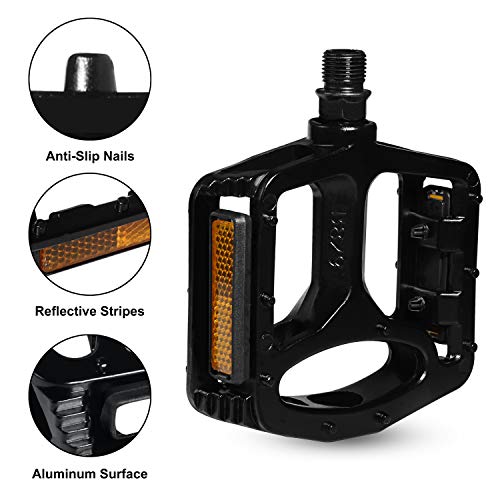 Feiger Mountain Bike Pedals, 1 Pair Road Bike Pedals Universal 9/16