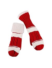 Guantes de punto para mujer con forro polar térmico, calentador de manos con dedos completos, ideal como regalo
