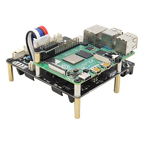 Geekworm Raspberry Pi UPS, Raspberry Pi 4B/3B+/3B 18650 UPS & Power Management Expansion Board X750 Shield with Auto Power-on for Raspberry Pi 4 Model B/3B+/3B (Only X750 Board)