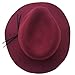 Tomily Women's Panama Fedora Hat 100% Wool Cap with Strap