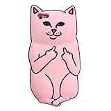 CHOCOCASE iPhone 6/6s Case Light Pink Cat Soft Flexible Silicone Gel Bumper Cover Back Skin High Fashion Brand Unique Chic Cool Cute Lovely Gift for Teen Girls Women