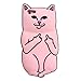 CHOCOCASE iPhone 6/6s Case Light Pink Cat Soft Flexible Silicone Gel Bumper Cover Back Skin High Fashion Brand Unique Chic Cool Cute Lovely Gift for Teen Girls Women