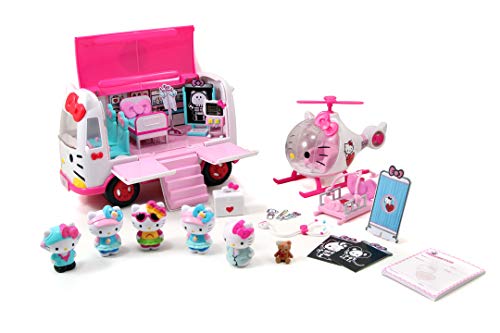Dickie Toys 7/253246001 Hello Kitty Rettungsset mit Helikopter und Mobile Notaufnahme, inkl. 6 Hello Kitty Figuren, mehr als 15 Zubehörteile, Ambulanzset, Spielset, ab 3 Jahren – Bild 8