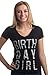 Birthday Girl | Cute Sexy Cool B-Day Bar Crawl Party Ladies' Deep V-Neck T-Shirt-(Black,2XL)