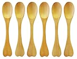 6 Piece Wooden Spoon Hand Craft 6 Inches Brown Sturdy Wooden Kitchen Utensil By The Green Garden
