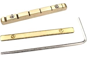 Kaynes 42mm Adjustable Guitar Nut - Brass Metal Electric Guitar Height Adjustable Nut for Fender Telecaster Tele TL Stratocaster Strat ST Style Electric Guitar