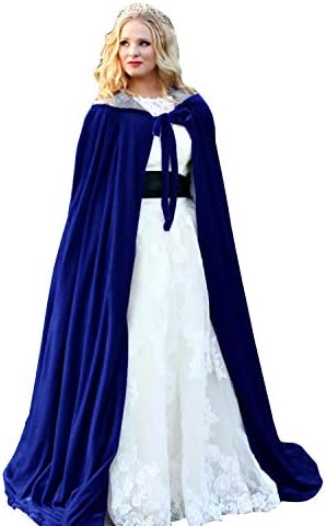 Burgundy Womens Wraps Elegant Velvet Hooded Wedding Cloak Winter Long Cape