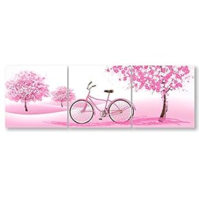 Romantic Flower Home Artwork for Living Room Bedroom x3 Panels