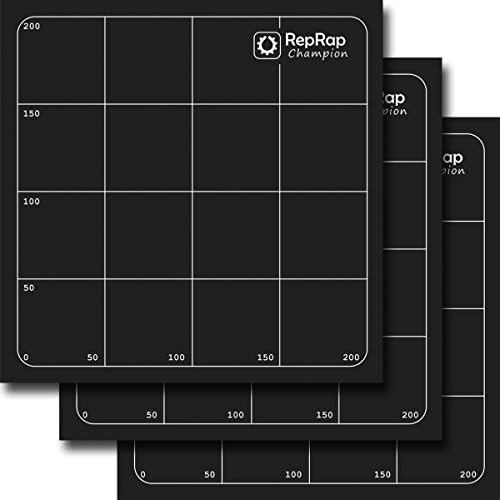 [Gulfcoast Robotics] 3D Printing Build Surface Heated Bed Platform 3M Sticker 220x220mm for Maker Select Duplicator I3 Anet A8 RepRap Prusa i3 (Pack of 3)