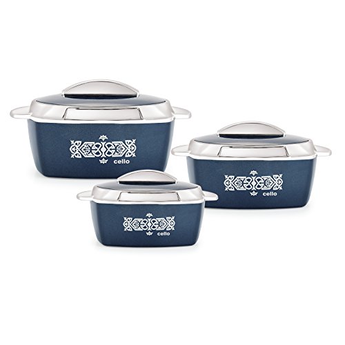 Click Here to See More Images Cello Crown Casserole Gift Set (3-Pieces)(Blue) (Plastic)