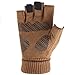 Monoche Half Finger Mittens Gloves Touch Screen Windproof Waterproof for Out Indoor Sports Men Women Cycling Driving Riding (Coffee)thumb 3