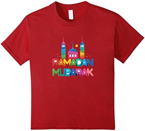 unisex-child Ramadan Mubarak tshirt 4 Cranberry