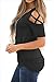 AlvaQ Women Summer Casual Short Sleeve Cold Shoulder T-Shirt Tops and Blouses 2018 Juniors White Medium Large,Black,(US12-14)Large