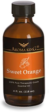 Sweet Orange Oil 100% Pure Therapeutic Grade Essential Oil - 4 OZ Bottle by Aroma King