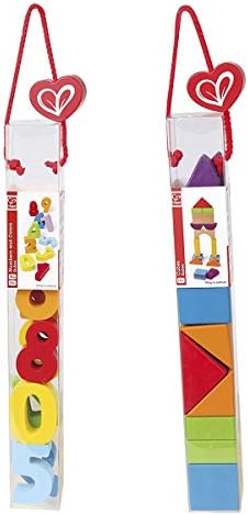 Hape Qubes Wooden Block Set - Numbers and Colors - City Planner