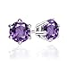 Gorgeous purple diamond studs