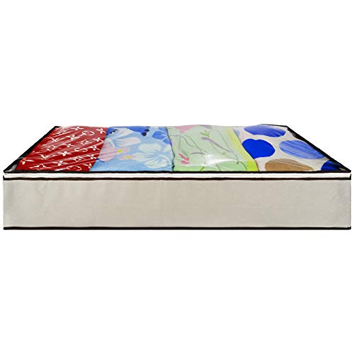 Ziz Home Zippered Under Bed Storage Bag (1, 2, 3 Pack) Soft Underbed