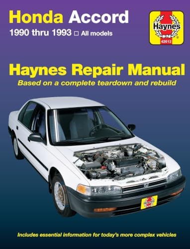 Honda Accord 1998 thru 2002 Haynes Repair Manual: All Models
