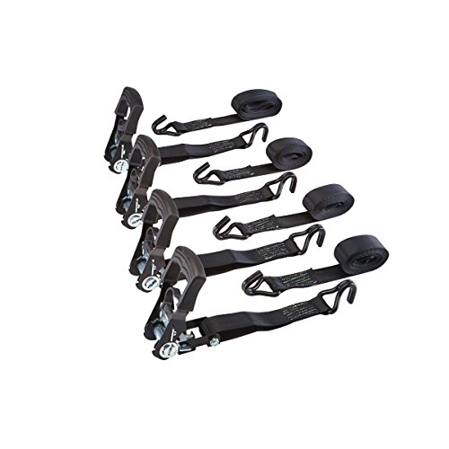 1000 lb. Capacity 1-1/2 in. x 10 ft. Ratcheting Tie Down Set of 4 Haul-Master - Item#61303