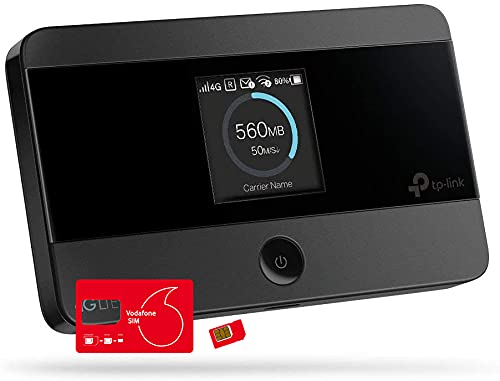 TP-Link M7350 4G Cat4 LTE Single Band Mobile WiFi with Vodafone Max Data SIM Card Bundle