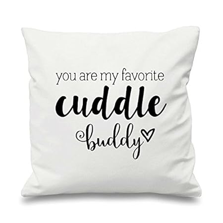 You Are My Favourite Cuddle Buddy Cushion Cover Decorative Throw