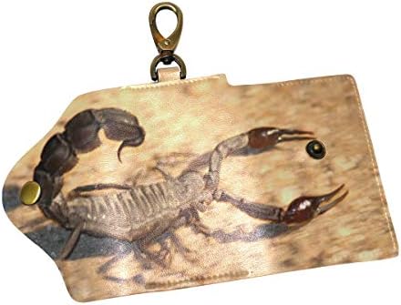 Leather Key Case Wallet Scorpion Animal Key Pouch Bag Holder Chain For Men/Women