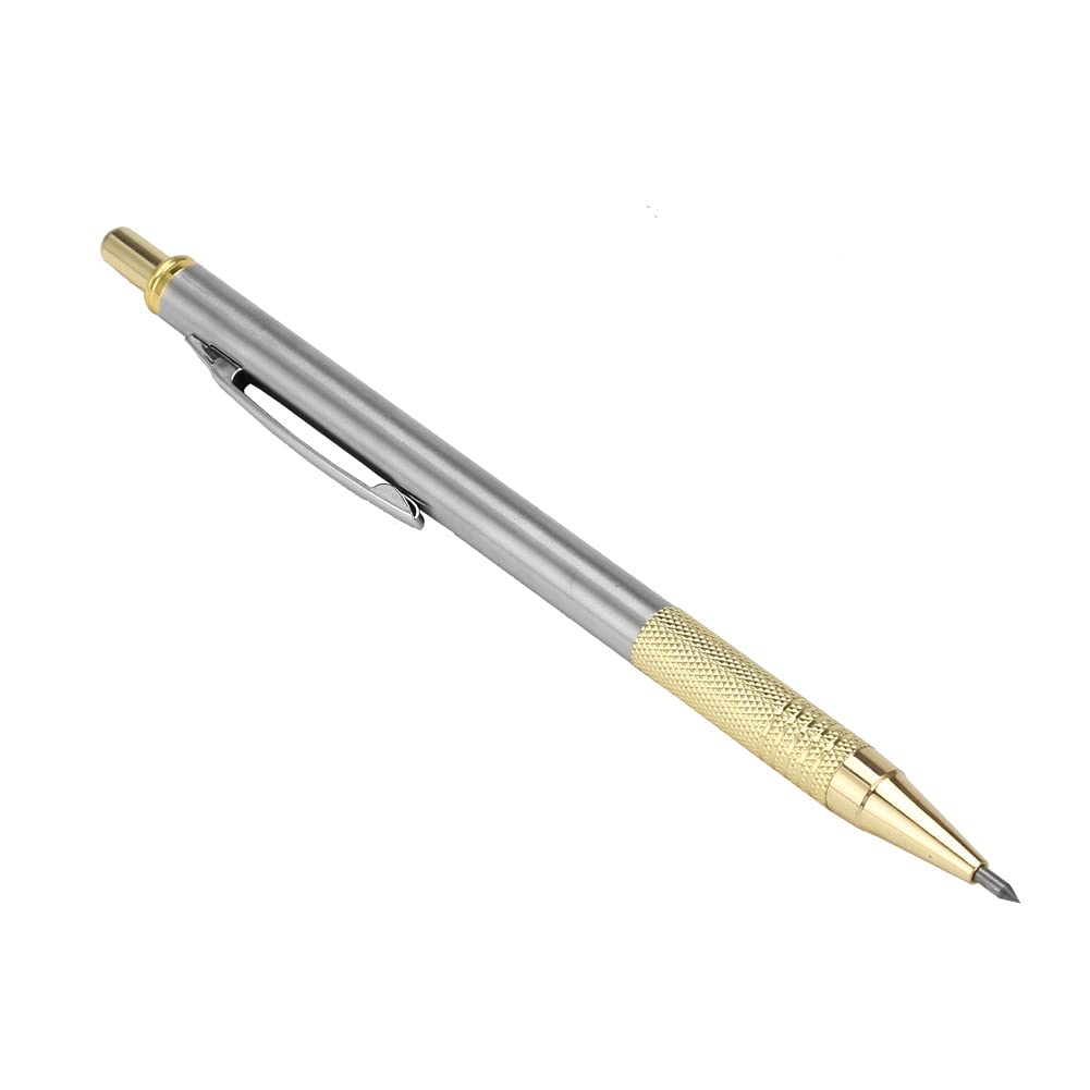 Dioche Tipped Tungsten Steel Glass Cutting & Engraving Pen - Silver, Gold