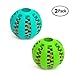 Idepet Dog Toy Ball, Nontoxic Bite Resistant Toy Ball for Pet Dogs Puppy Cat, Dog Pet Food Treat Feeder Chew Tooth Cleaning Ball Exercise Game IQ Training Ball primary