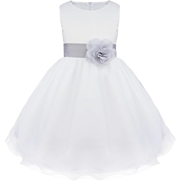 BNY Corner Flower Girl Dress – Sequin & Beaded Silver/Black Dress For Special Occasions - View #4
